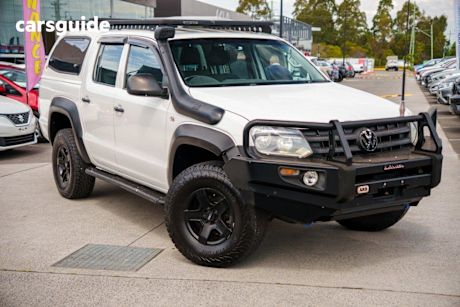 White 2013 Volkswagen Amarok Dual Cab Chassis Tdi400 (4X4)