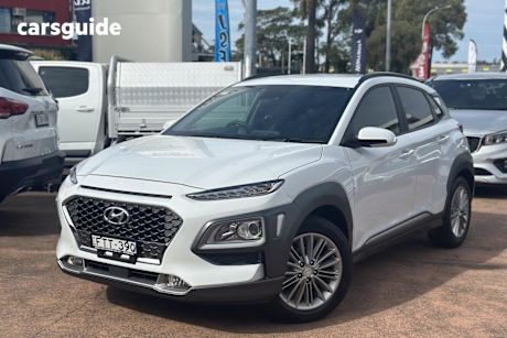 White 2019 Hyundai Kona Wagon Elite (Fwd)