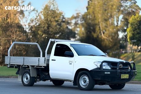White 2011 Toyota Hilux Cab Chassis Workmate