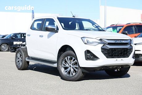 White 2025 Isuzu D-MAX Crew Cab Chassis Ls-U (4X4)