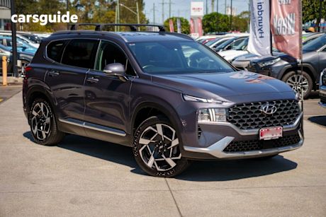 Blue 2022 Hyundai Santa FE Wagon Elite Crdi (Awd)