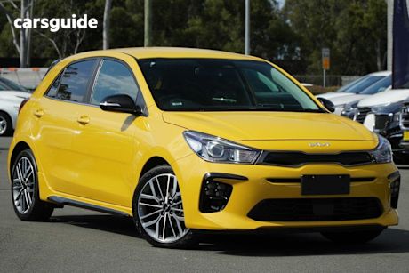 Yellow 2023 Kia RIO Hatch GT-LINE F
