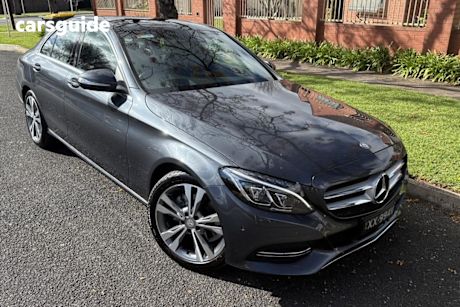 Blue 2015 Mercedes-Benz C200 Sedan