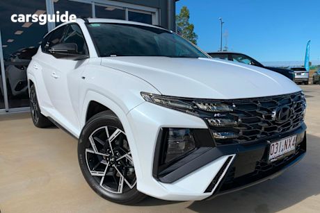 White 2025 Hyundai Tucson SUV ELITE 4X4
