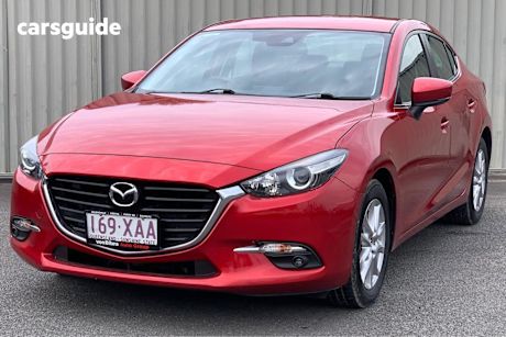 Red 2016 Mazda 3 Sedan Maxx