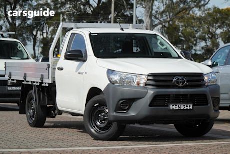White 2021 Toyota Hilux Ute Tray WORKMATE R