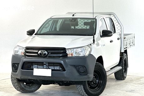 White 2019 Toyota Hilux Ute Tray WORKMATE 4X4