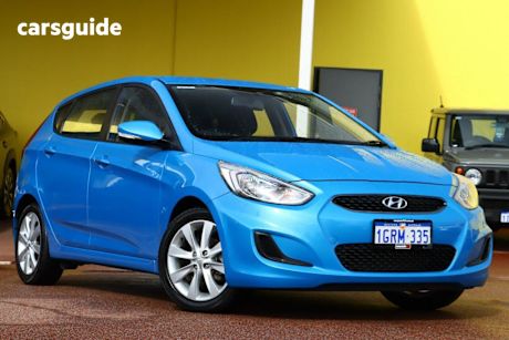 Blue 2018 Hyundai Accent Hatchback Sport