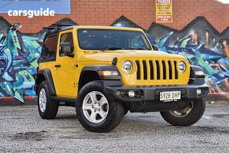 Yellow 2019 Jeep Wrangler SUV SPORT S 4X4