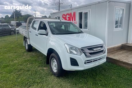 White 2019 Isuzu D-MAX Ute Tray SX CAB CHASSIS CREW CAB 4DR SPTS AUTO 5SP 4X4 3.0DT (SEP)