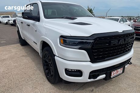 White 2025 Ram 1500 Crew Cab Utility Limited Rambox Ho Hurricane