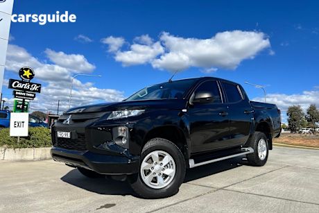 Black 2022 Mitsubishi Triton Ute Tray GLX+ 4X4