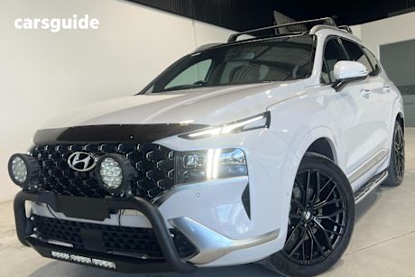 White 2022 Hyundai Santa FE SUV HIGHLANDER 4X4