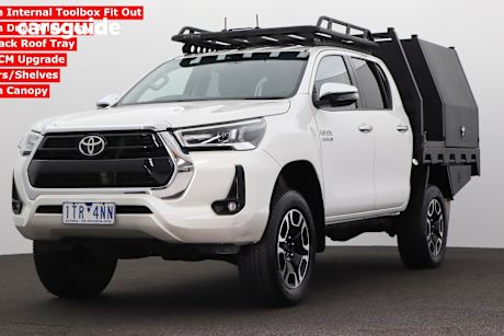 White 2020 Toyota Hilux Double Cab Chassis Sr5 (4X4)