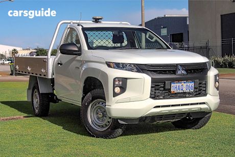 White 2019 Mitsubishi Triton Cab Chassis Glx