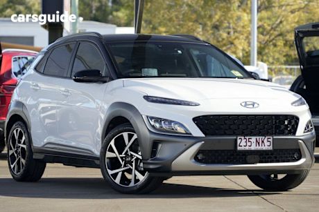 White 2022 Hyundai Kona Wagon Highlander Srf (Fwd)