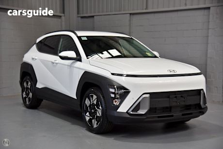 White 2025 Hyundai Kona SUV ELITE F