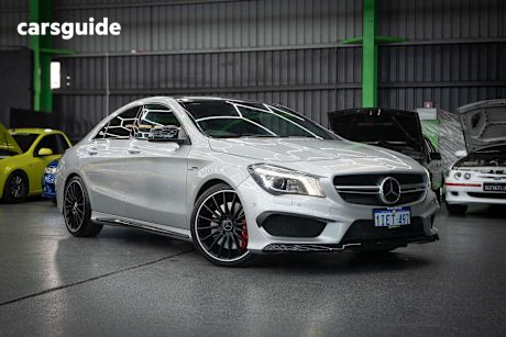 Silver 2014 Mercedes-Benz CLA-Class Coupe CLA45 AMG 4WD