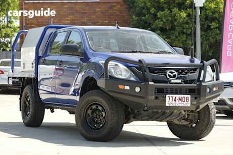 Blue 2013 Mazda BT-50 Dual Cab Chassis Xt (4X4)