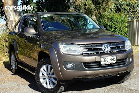 Brown 2014 Volkswagen Amarok Dual Cab Utility Tdi420 Highline (4X4)