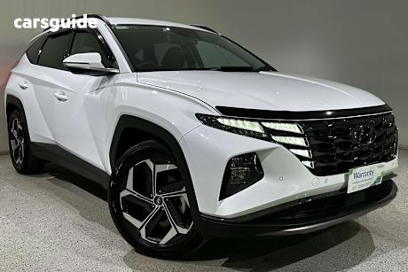 White 2023 Hyundai Tucson SUV HIGHLANDER F
