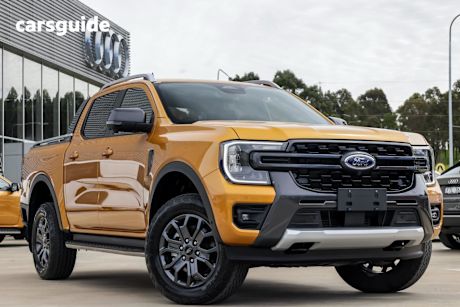 Yellow 2024 Ford Ranger Ute Tray WILDTRAK 4X4