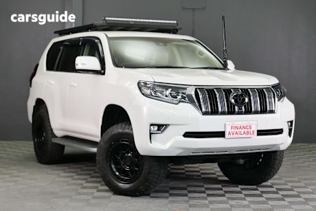 White 2021 Toyota Landcruiser Prado Wagon Vx Flat Tailgate