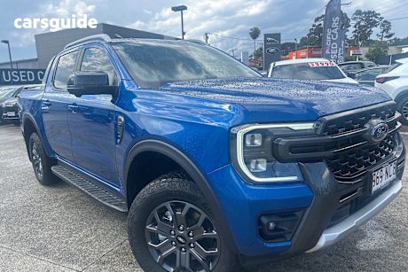 Blue 2025 Ford Ranger Ute Tray WILDTRAK 4X4