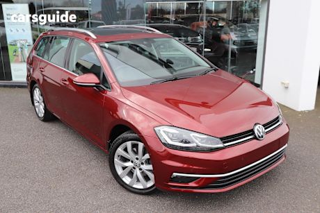 Red 2020 Volkswagen Golf SUV 110TSI HIGHLINE F