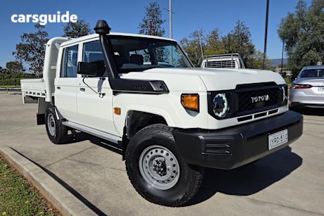 White 2024 Toyota Landcruiser Ute Tray WORKMATE 4X4