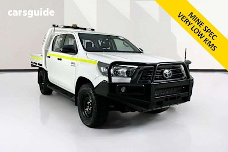 White 2021 Toyota Hilux Double Cab Chassis Sr (4X4)