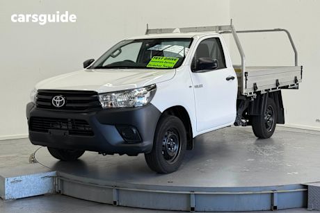 White 2025 Toyota Hilux Ute Tray WORKMATE R
