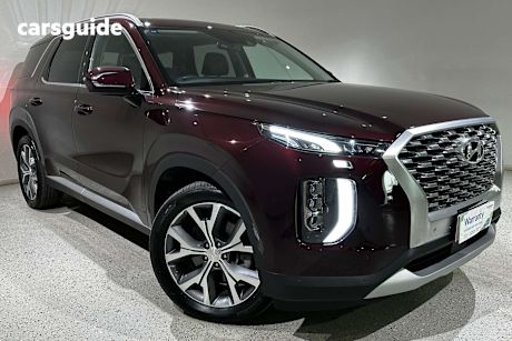 Red 2021 Hyundai Palisade SUV ELITE 4X4