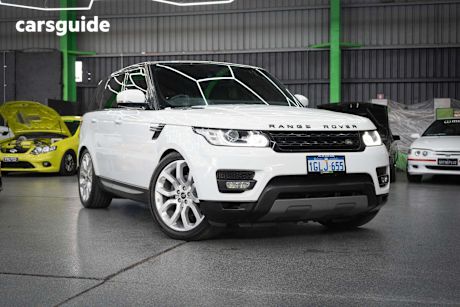 White 2015 Land Rover Range Rover Sport SUV TDV6 SE 4X4