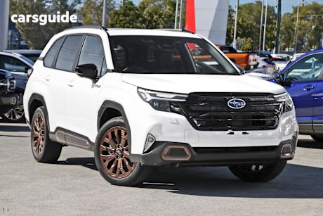 White 2025 Subaru Forester SUV HYBRID SPORT 4WD