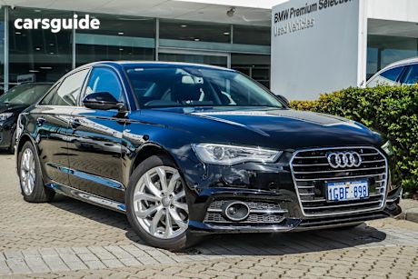 Black 2015 Audi A6 Sedan S LINE F