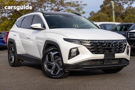 White 2021 Hyundai Tucson SUV HIGHLANDER 4X4