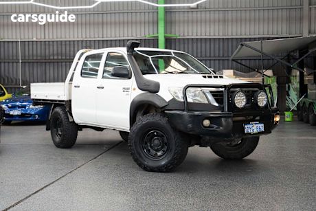 White 2012 Toyota Hilux Ute Tray SR 4X4