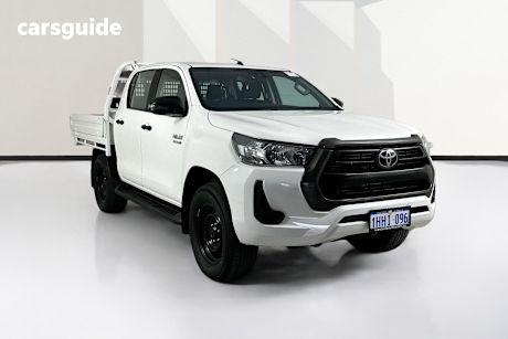 White 2021 Toyota Hilux Double Cab Chassis Sr (4X4)