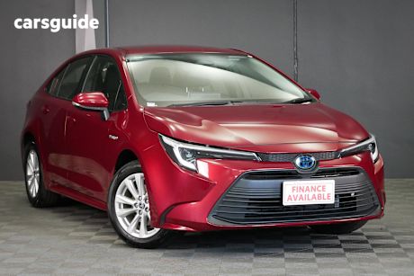 Red 2024 Toyota Corolla Sedan Ascent Sport Hev