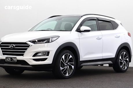 White 2019 Hyundai Tucson SUV HIGHLANDER 4X4