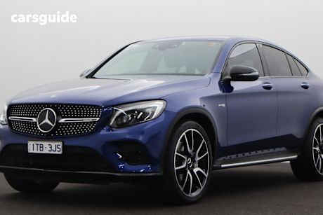 Blue 2017 Mercedes-Benz GLC43 Coupe