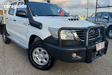 White 2012 Toyota Hilux Ute Tray SR 4X4