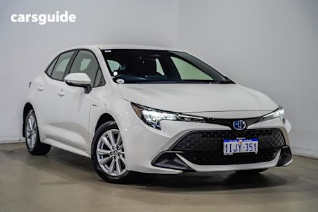 White 2024 Toyota Corolla Hatchback Ascent Sport Hybrid