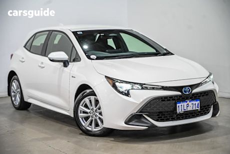 White 2024 Toyota Corolla Hatchback Ascent Sport Hybrid