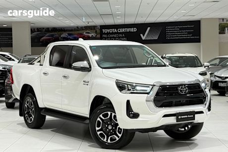 White 2023 Toyota Hilux Ute Tray SR5 4X4