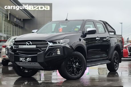 Black 2024 Mazda BT-50 Ute Tray THUNDER 4X4