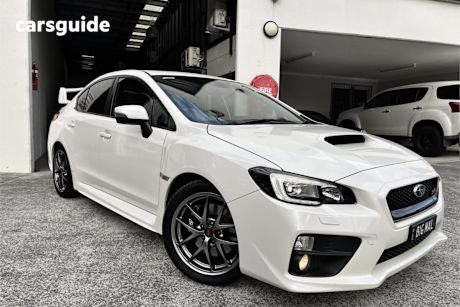 White 2015 Subaru WRX Sedan Sti Premium