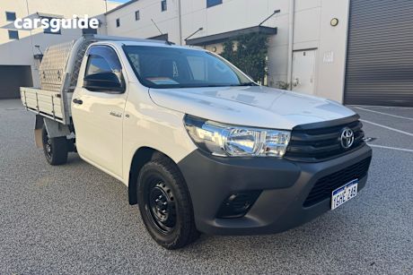 White 2017 Toyota Hilux Ute Tray WORKMATE