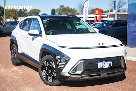 White 2025 Hyundai Kona SUV PREMIUM F